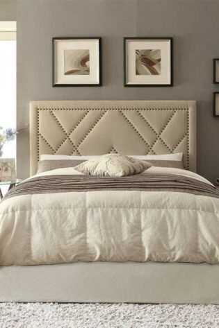 Nailhead Headboard Bed