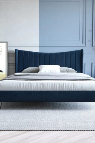 Winged Headboard Bed