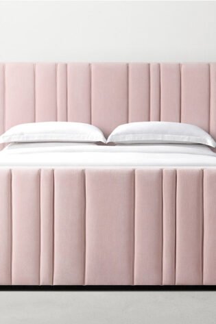 Lined Upholstered Bed With Footboard