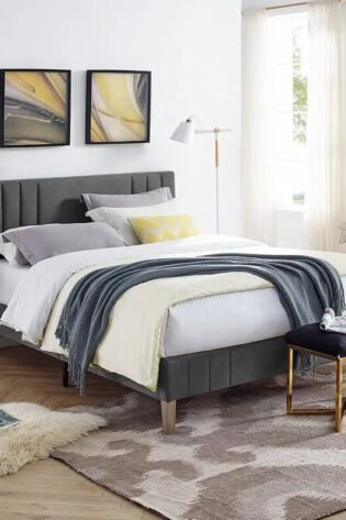 Tufted Upholstered Low Profile Bed