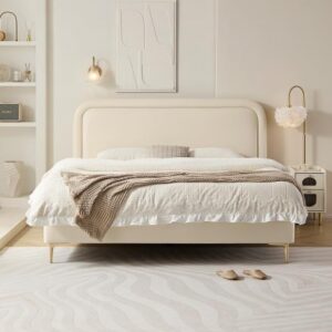 Simple Plain Headboard Bed