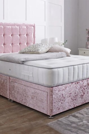 Button Border Headboard Bed Set