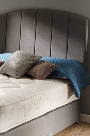 5 Line Upholstered Headboard Bed