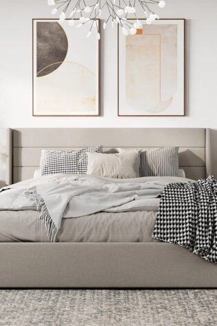 Fabric Upholstered Platform Bed