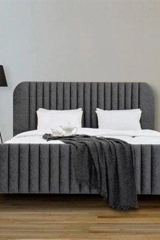 Lined Headboard Bed Frame