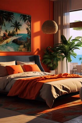 Winged Angle Headboard Bed