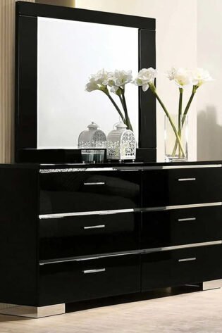 Lacquer Coating Dressing Table Black