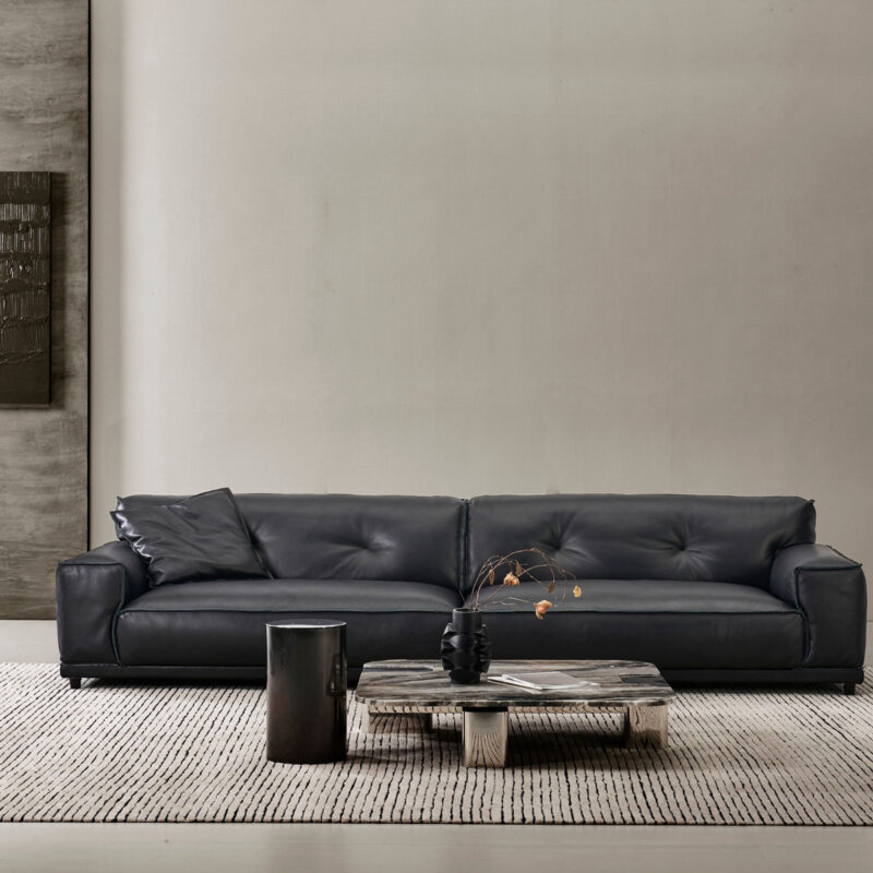 Faux Leather Sofa - Image 2