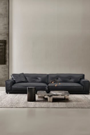 Faux Leather Sofa