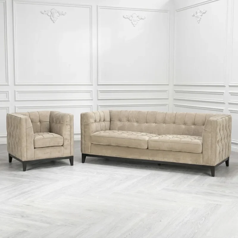 Velvet Tufted Sofa