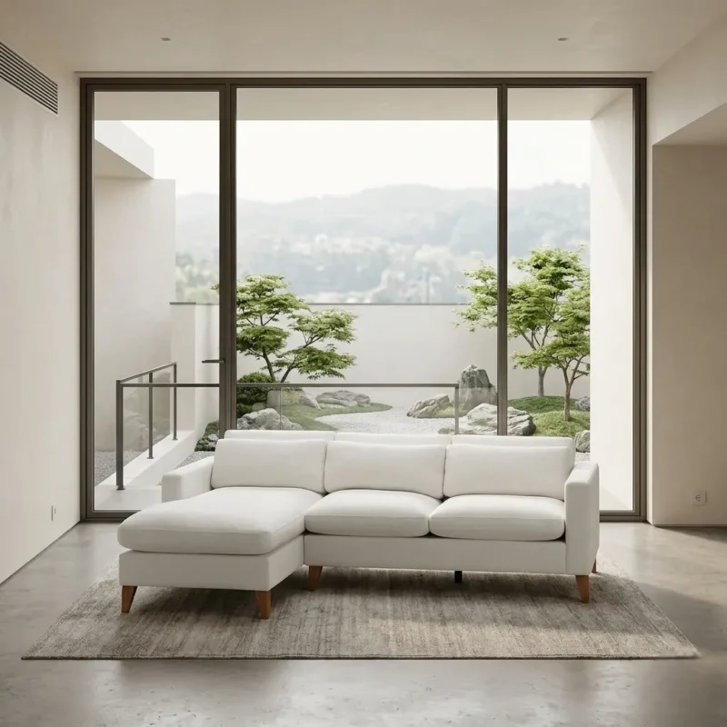 4 Piece Fabric Upholstered Sofa