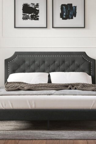 Buckhaven Tufted Upholstered Platform Bed