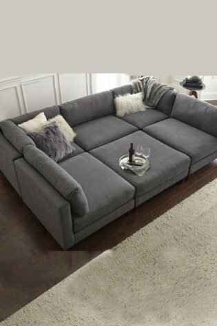 6 Piece Corner Sectional Sofa
