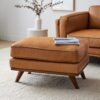 Classic Comfort Leather Ottoman