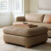 Comfy Leather Ottoman