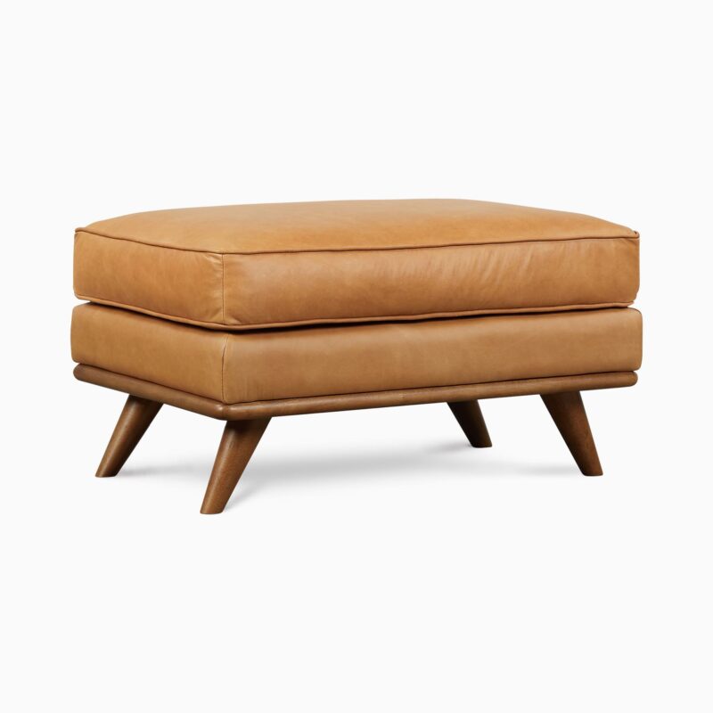 Classic Comfort Leather Ottoman - Image 4