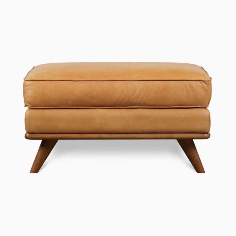 Classic Comfort Leather Ottoman - Image 3