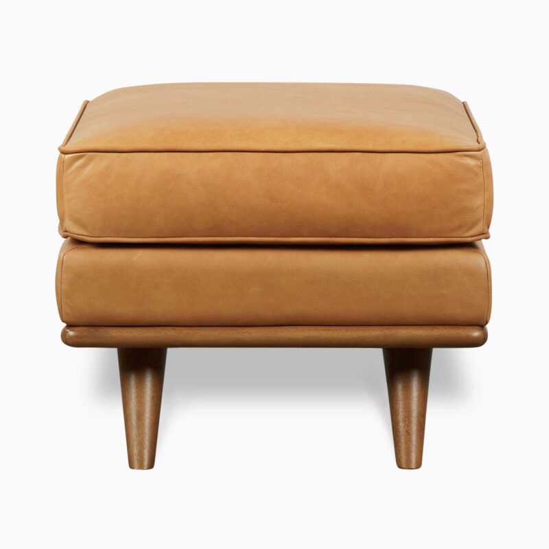 Classic Comfort Leather Ottoman - Image 2