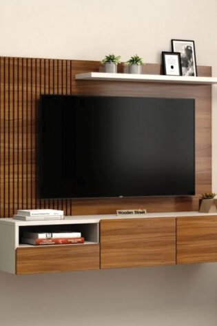 Horizon Media Console With Slats
