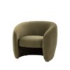 Curved Velvet Armchair