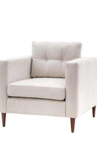 Button Back High Arm Chair