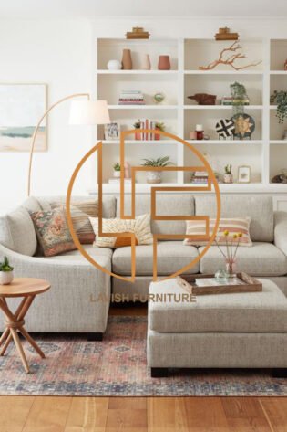 4-Seater Corner Sectional Sofa With Ottoman