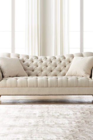 Rolled Arm Tufted Sofa