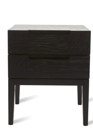 Wenge 2-Drawer Bedside Table