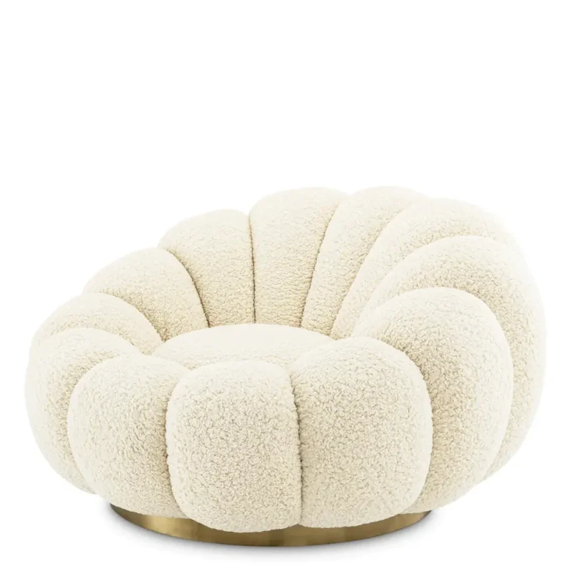 Mello Swivel Chair In Boucle - Image 4