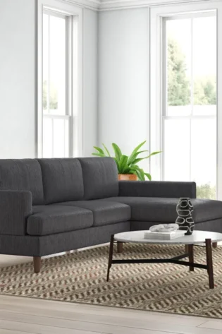 2 - Piece Corduroy Sectional Sofa
