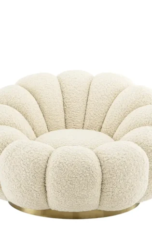 Mello Swivel Chair In Boucle