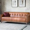 Ecclestone Leather Tufted Sofa