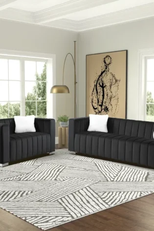 Clifford 2-Piece Velvet Sofa Set