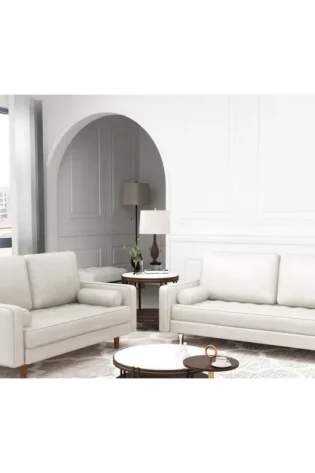 Vegan Leather Sofa Set