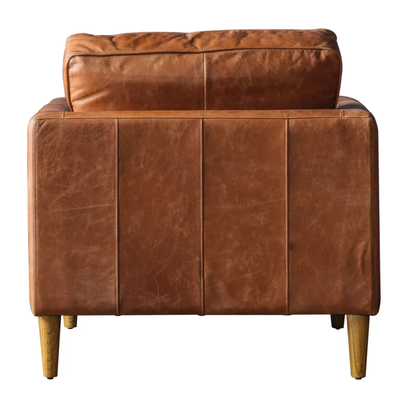 Osborne Vintage Brown Armchair - Image 3