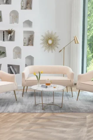 Mercer 3-Piece Velvet Sofa Set