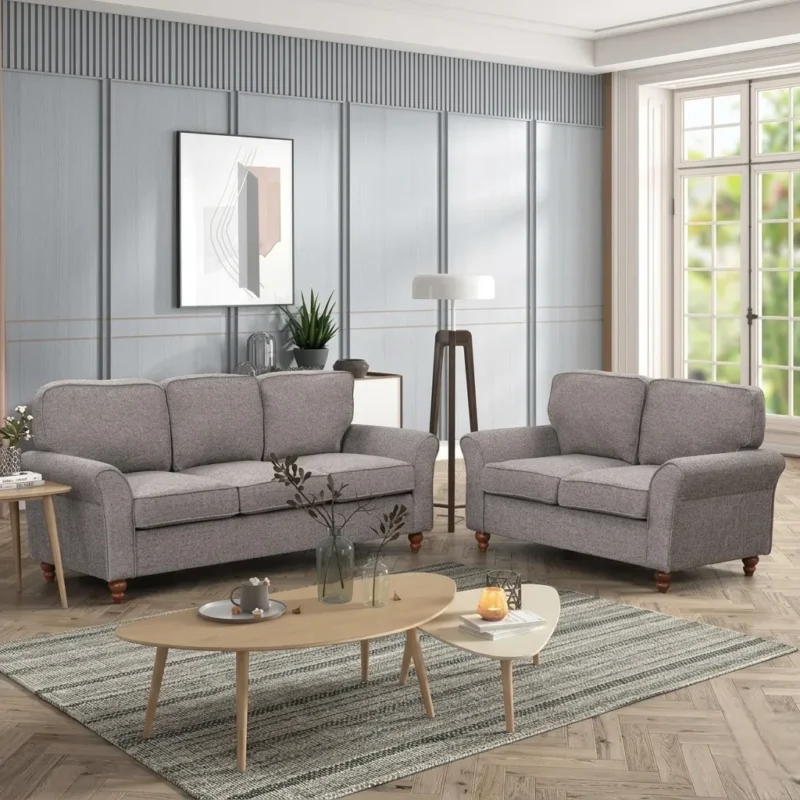 Compact Loveseat Sofa Set