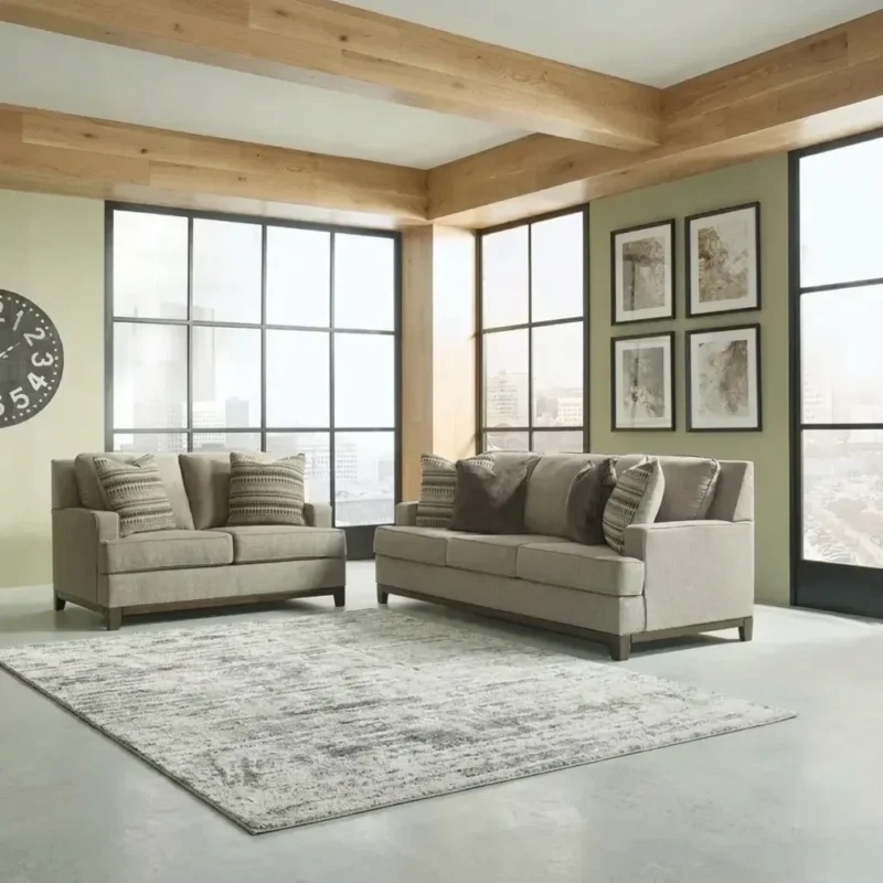 Kaywood Square Arm Sofa Set