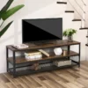 Grenier TV Stand With Black Steel Frame