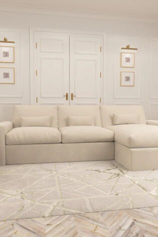 Tribeca Cream Velvet Sofa