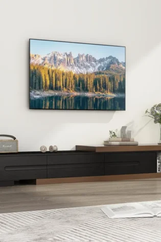Black/Walnut Media Console