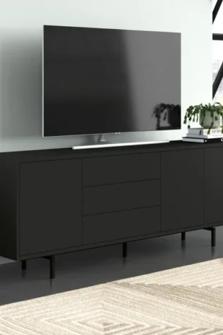 Anirvin black TV Cabinet