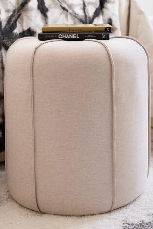 Exposed Seam Ottoman stool