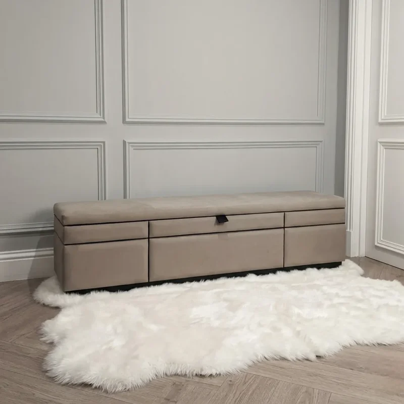 Luxury Velvet Ottoman Bench