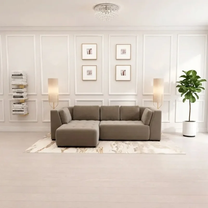 Luxury Truffle Large Chaise End Sofa