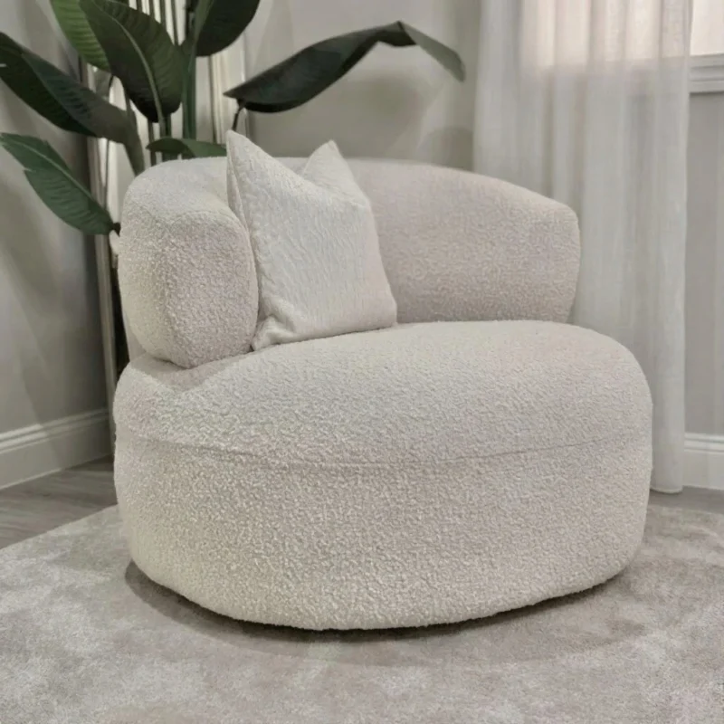 Nyra Ivory Boucle Accent Chair