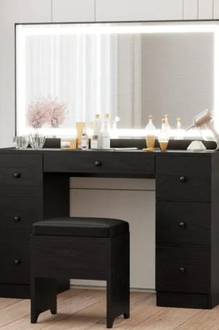 Elegance Vanity Black Dresser