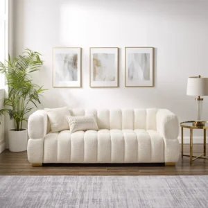 Marceil Boucle Fabric Two Seater Sofa