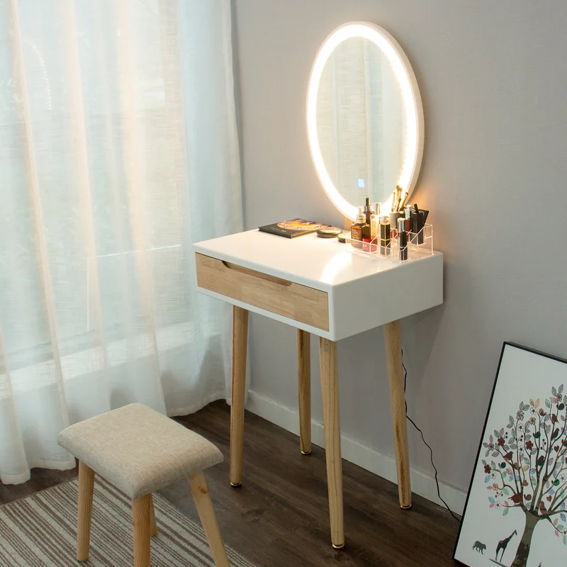 Leicester Vanity Table with Cushioned Stool