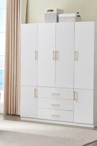 Ruthy Armoire White Wardrobe